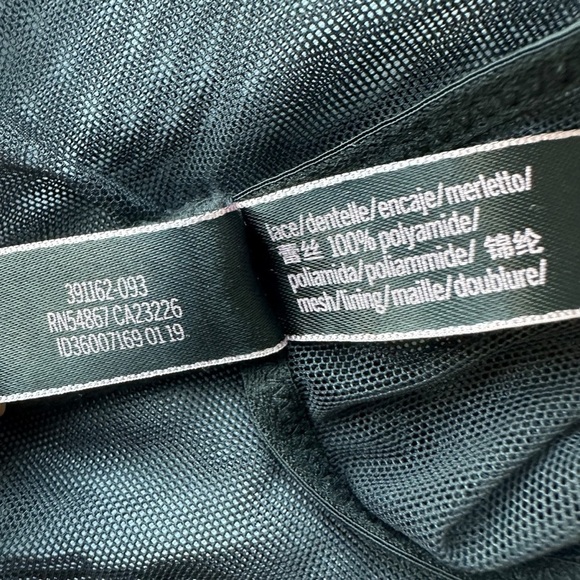 VICTORIA'S SECRET SEXY BLACK LACE MESH SLIP-ON BODYSUIT ONE-PIECE LINGERIE S - Picture 15 of 16